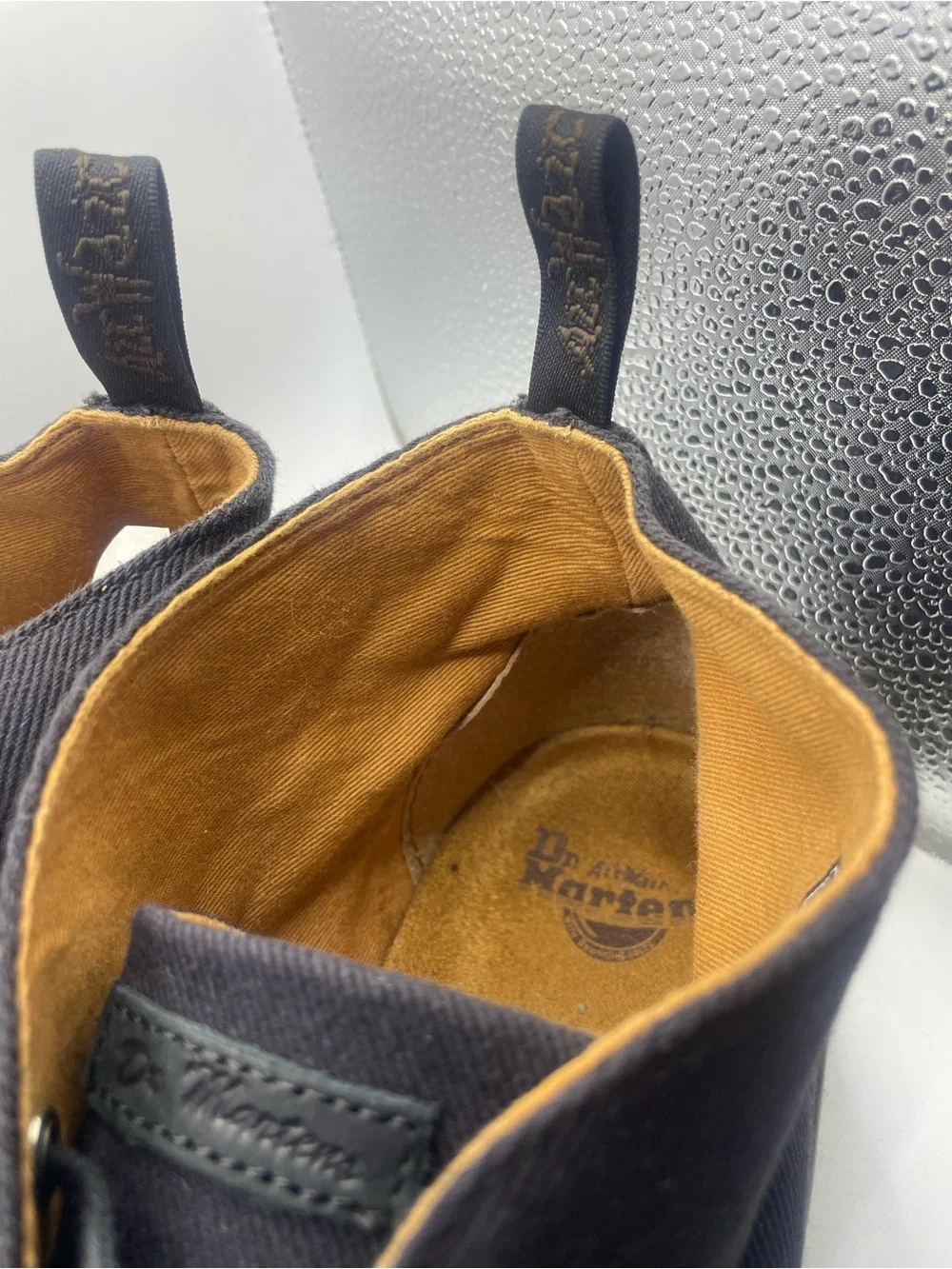 Dr. Martens Black Canvas Chukka Boots with Tan Lining